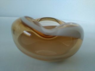 Stunning Collectable Italian 4.  25” Wide Alrose Art Glass Bowl
