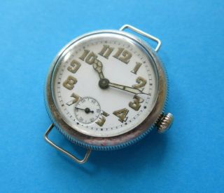 Rare Rolex 1915 - 1917 Ww1 Trench Watch Screw Front & Back 18 Jewel Extra Prima