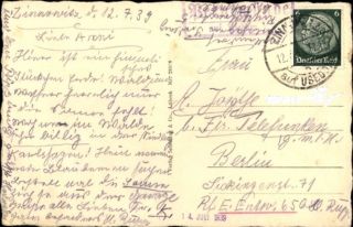 Germany Peenemuende Karlshagen Postcard To Telefunken 1939.  V - 1 V - 2 Rocket