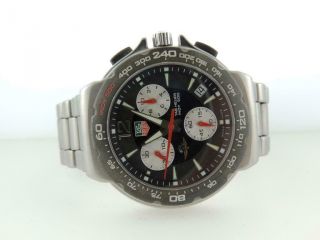 Tag Heuer Cac111a.  Ba0850 Indy 500 Formula 1 Watch Mens Chronograph Black Silver