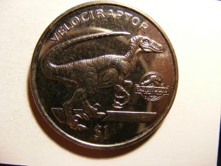Sierra Leone 1997,  1 Dollar Coin,  Velociraptor,  Km 95,  1 Year Type,  P/l Unc