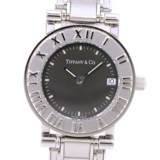 Authentic Tiffany&co.  Atlas Watches Stainless Steel Women Graydial