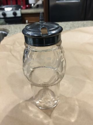 Vintage Etched Glass Cruet
