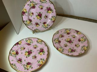 Royal Albert Old Country Roses - Dusky Pink Lace - Salad/luncheon Plate - 8”