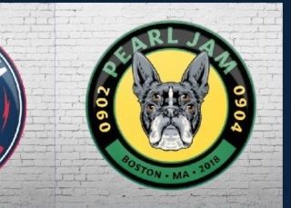 Pearl Jam Official 2018 Boston Fenway Park Tour Concert Terrier Event Button