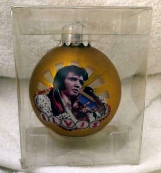 Elvis Presley Las Vegas Glass Ball Christmas Ornament