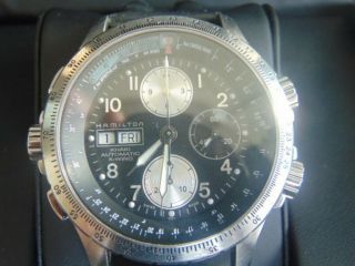 Hamilton Khaki X - Wind H776160 Chronograph Black Automatic Watch 44mm Great Deal