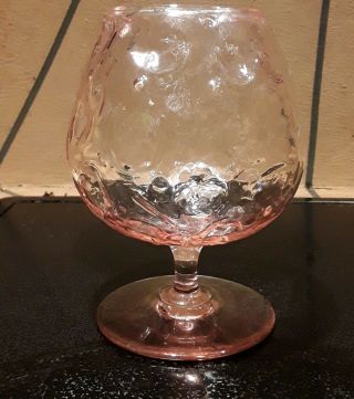 Pink Goblet Stemmed Depression Glass Swirl Pattern Sherbert Bowl Cup Pretty 6 "