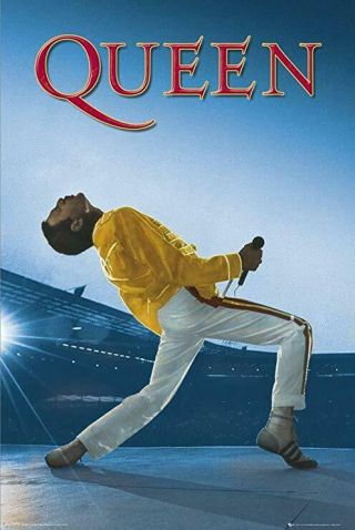 Queen Wembley Poster 61x91cm Freddie Mercury Iconic Concert Live On Stage