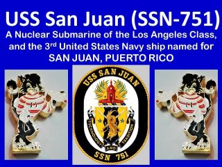 Submarino Uss San Juan Ssn751 La Class & Crucero Cl54 Capital Puerto Rico