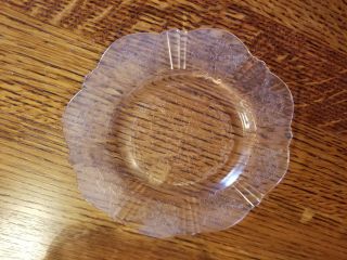 Pink,  Scalloped " American Sweetheart " Depression Glass Plates 6 1/4 "