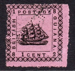 British Guiana 1 Cent Specimen Stamp C1882 (4) (1 With Foot)