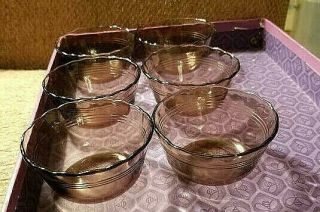 6 Vintage Pyrex Brown Custard Cups