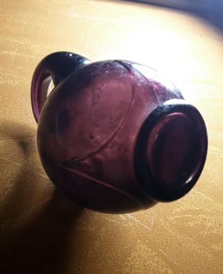 Cambridge Glass Company Purple Bottle Applied Handle Dug Scarce Example 3 "
