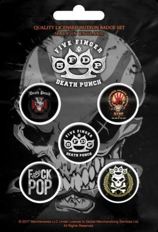 Five Finger Death Punch - 5fdp  (gift) Badge Pack Official Band Merch