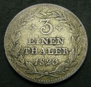 Hesse - Cassel (german State) 1/3 Thaler 1823 - Silver - Wilhelm Ii.  - F - 499