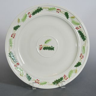 Vintage Belleek Holly Christmas Dinner Plate (s) Hand Painted - 12 Available