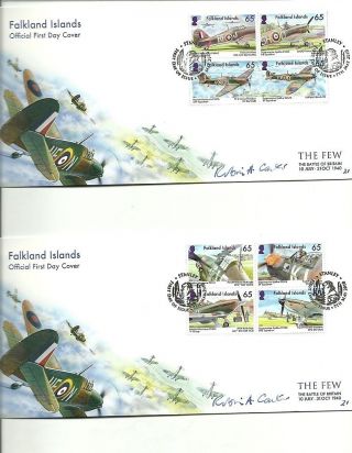 Falkland Islands - 2010 - 70th Anniv Of The Battle Of Britain Signed By Artist Fdc