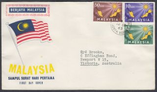 Malaysia Inauguration Of Federation Fdc; Jesseltown/north Borneo Cds,  B/s; 1963