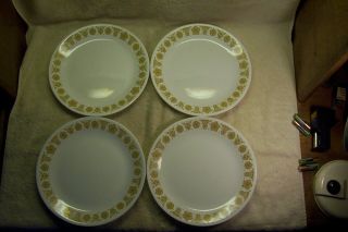 Corning Ware Corelle Butterfly Gold Dinner Plates Set Of 4 Look