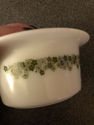 Vintage Pyrex Covered Dish Spring Blossom Crazy Daisy White Green Flowers