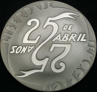 Portugal 1000 Escudos 1999 Proof - Silver - Revolution Of April 25 - 24 ¤