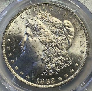 1882 - O Morgan Silver Dollar Pcgs Ms64 Frosty Gem Morgan W/ Mirrored Fields