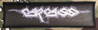 Carcass Logo Large Strip Printed Patch C042p Entombed Napalm Death