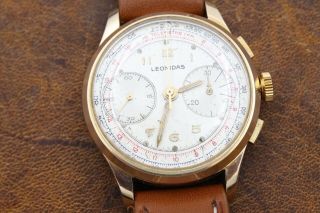 Stunning Leonidas Pre - Heuer Swiss Chronograph Watch,  17j Cal.  148