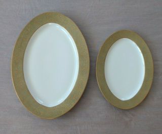 Sango Versailles Serving Platters Set Of (2) 12 " And 16 "