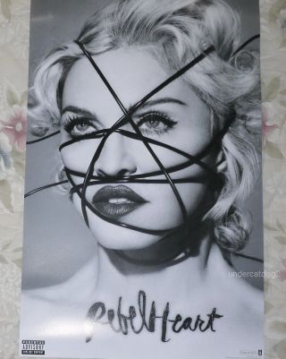 Madonna Rebel Heart 2015 Taiwan Promo Two - Side Poster (22 " X14 ") " Un - Folded "