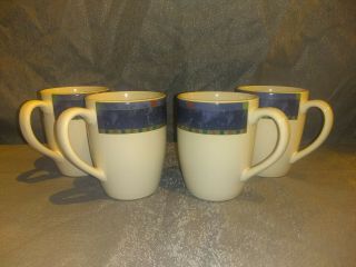 Vintage Pfaltzgraff Atalya Coffee Mugs Cups Set Of 4 363