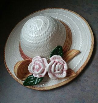 Collezione Italiano For Seymour Mann Hand Crafted Ceramic Hanging Hat Flowers