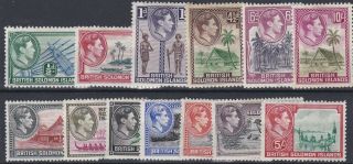 British Solomon Islands 1939 Sg 60 - 72 Set Of 13 Mh Cat £90