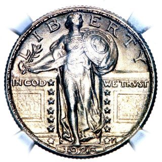 1926 United States Philadelphia Silver Quarter 1/4 Dollar 25 Cents 25c Ngc Au58