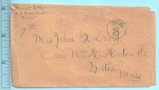 Civil War Naval Letter Us Gunboat Kinco Mrs John G Davis Occupied South Due 3