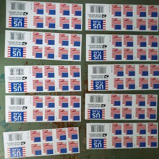 Usps Us Flag 2017 Forever Stamps.  10 Books Of 2017 Stamps.  200 Stamps.  Last Ones