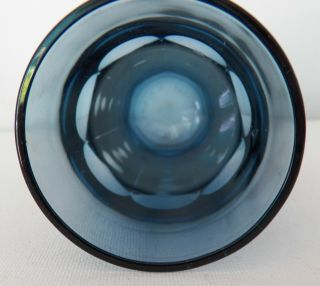 VINTAGE LIBBEY GLASS DUSKY BLUE GIBRALTAR PATTERN TUMBLER / COOLER 3