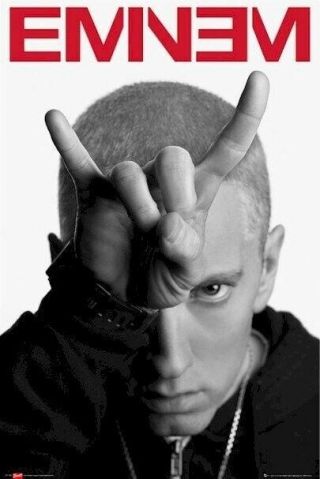 Eminem Rock On 24x36 Music Poster Rap Hip - Hop Marshall Mathers Slim Shady