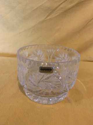 Vintage 24 Lead Crystal Bowl Made In Poland.  L