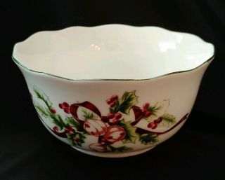 Charter Club Winter Garland Cereal Bowl (s) 5 7/8 " Christmas Holly