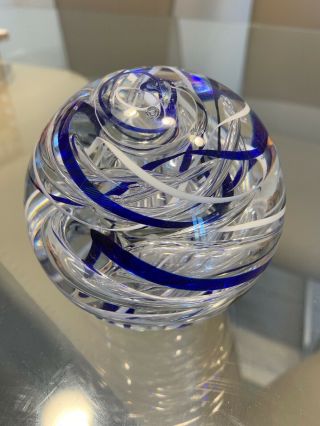Langham Glass Paperweight Signed By Paul Miller