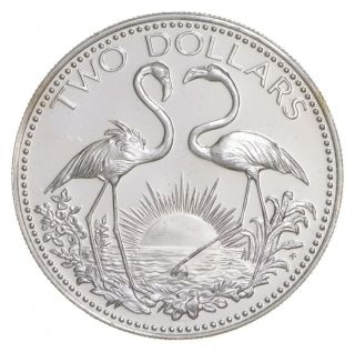 Silver - World Coin - 1976 The Bahamas 30.  8 - World Silver Coin 30.  8 Grams 053