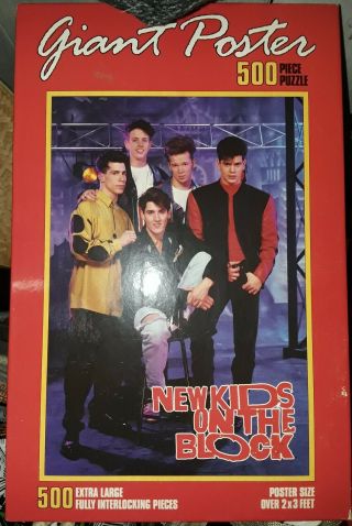 Vintage 90s Kids On The Block Giant Poster Size 500 Piece Puzzle 2 