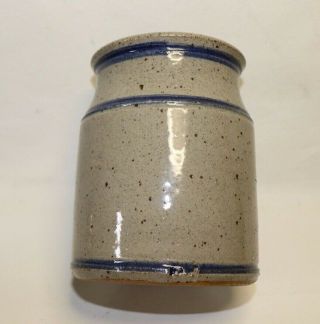 Stoneware Crock Signed Cobalt Blue Salt Glazed Heinz 57 Crock with Lid 2
