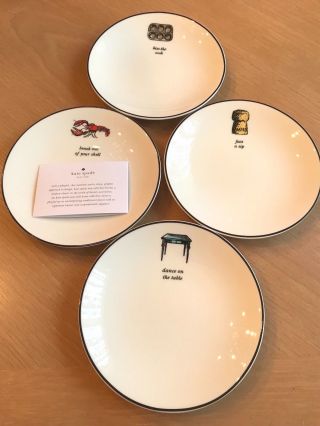 Kate Spade Tidbit Plates Set Of 4 York Concord Square Cause A Stir Lenox