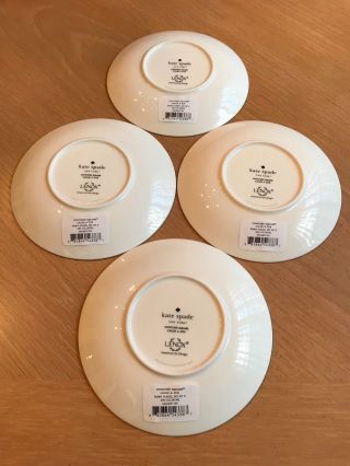 Kate Spade Tidbit Plates Set of 4 York Concord Square Cause a Stir Lenox 2