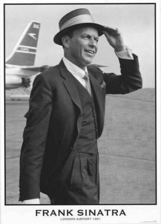Frank Sinatra London Airport 1961 24x36 Music Poster New/rolled Slattery