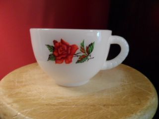 Rosecrest By Federal Glass Milk Glass Snack Cup (only) 1970 
