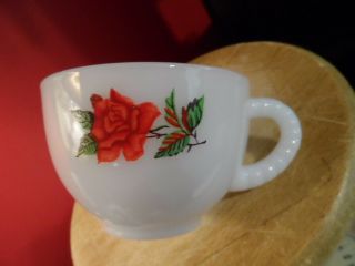 Rosecrest by Federal Glass Milk Glass Snack Cup (only) 1970 ' s era 3
